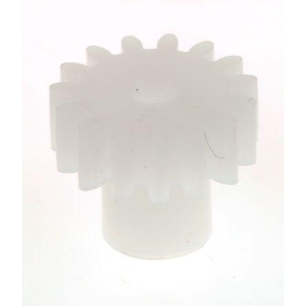 Čelní ozubené kolo, Polyoxymethylen 15zubové, průměr rozteče: 7.5 mm, 0.5 průměr náboje 4.5 mm vývrt 2mm RS PRO
