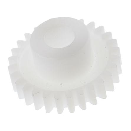 Čelní ozubené kolo, Polyoxymethylen 28zubové, průměr rozteče: 14 mm, 0.5 průměr náboje 8 mm vývrt 4mm RS PRO