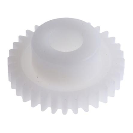 Čelní ozubené kolo, Polyoxymethylen 32zubové, průměr rozteče: 16 mm, 0.5 průměr náboje 10 mm vývrt 5mm RS PRO