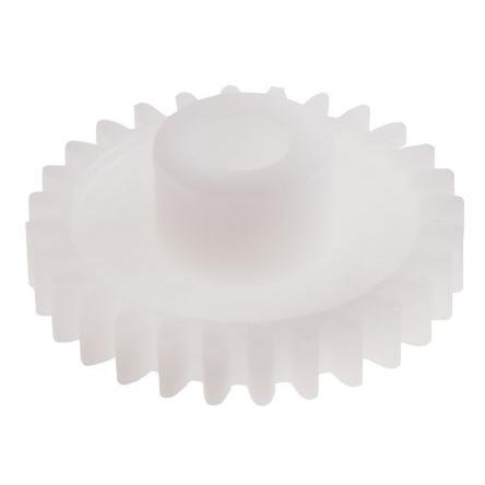 Čelní ozubené kolo, Polyoxymethylen 28zubové, průměr rozteče: 22.4 mm, 0.8 průměr náboje 10 mm vývrt 5mm RS PRO