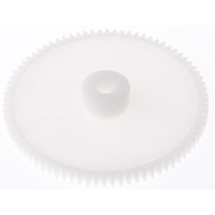 Čelní ozubené kolo, Polyoxymethylen 80zubové, průměr rozteče: 64 mm, 0.8 průměr náboje 15.5 mm vývrt 6mm RS PRO