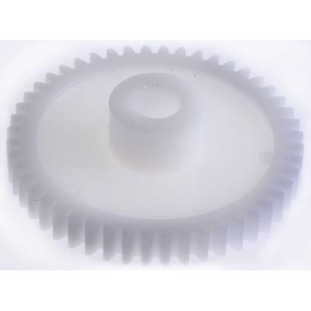 Čelní ozubené kolo, Polyoxymethylen 48zubové, průměr rozteče: 48 mm, 1 průměr náboje 16 mm vývrt 8mm RS PRO