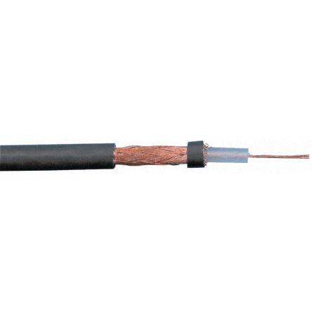 Koaxiální kabel, Černá 24 AWG 100 m 75 Ω RS PRO