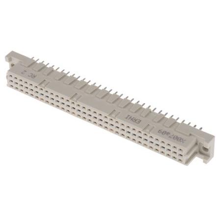 ERNI Konektor DIN 41612, řada: DIN 41612, orientace těla: Rovný, rozteč: 2.54 mm, počet kontaktů: 64, počet řad: 2 třída