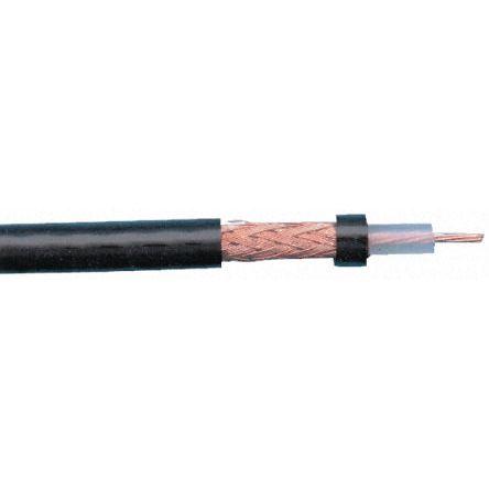 Koaxiální kabel, Černá 20 AWG Polyvinylchlorid 500 m 50 Ω RS PRO