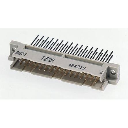 ERNI Konektor DIN 41612, řada: DIN 41612, orientace těla: Rovný, rozteč: 2.54 mm, počet kontaktů: 20, počet řad: 2 třída