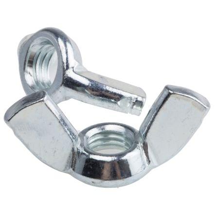 RS PRO Křídlatá matice 48.8 mm, Lesklý zinek, Nerezová ocel, M12