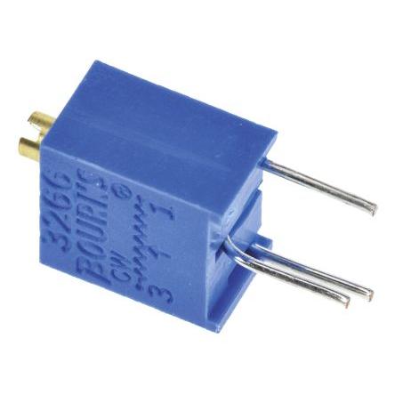 Ladicí potenciometr 100 Ω 10 % ±100 ppm/°C 0.25 W Horní nastavení 12otáčkový, Průchozí otvor, Kolík, řada: 3266 Bourns
