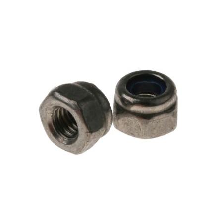 RS PRO Pojistná matice, šířka: 5.5mm, Obyčejný, Nerezová ocel, Nylonová vložka