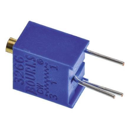 Ladicí potenciometr 1 kΩ 10 % ±100 ppm/°C 0.25 W Horní nastavení 12otáčkový, Průchozí otvor, Kolík, řada: 3266 Bourns