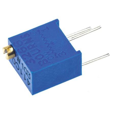 Ladicí potenciometr 10 kΩ 10 % ±100 ppm/°C 0.25 W Horní nastavení 12otáčkový, Průchozí otvor, Kolík, řada: 3266 Bourns