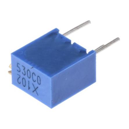 Ladicí potenciometr 1 kΩ 10 % ±100 ppm/°C 0.25 W Boční nastavení 12otáčkový, Průchozí otvor, Kolík, řada: 3266 Bourns