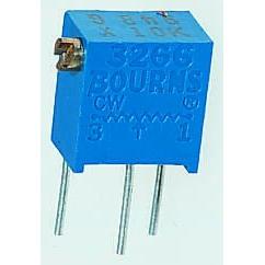 Ladicí potenciometr 500 Ω 10 % ±100 ppm/°C 0.25 W Boční nastavení 12otáčkový, Průchozí otvor, Kolík, řada: 3266 Bourns
