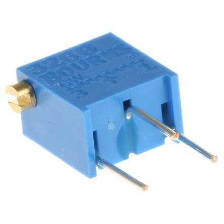 Ladicí potenciometr 5 kΩ 10 % ±100 ppm/°C 0.25 W Boční nastavení 12otáčkový, Průchozí otvor, Kolík, řada: 3266 Bourns