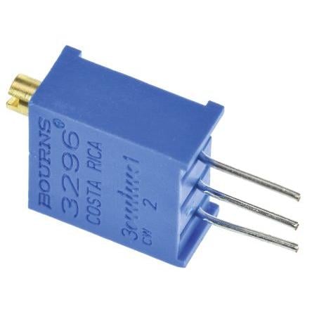 Ladicí potenciometr 5 kΩ 10 % ±100 ppm/°C 0.5 W Horní nastavení 25otáčkový, Průchozí otvor, Kolík, řada: 3296 Bourns
