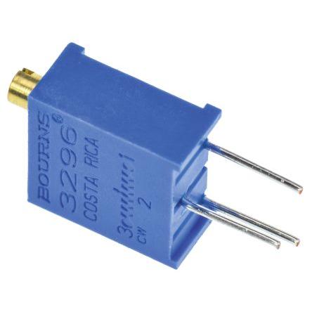 Ladicí potenciometr 5 kΩ 10 % ±100 ppm/°C 0.5 W Horní nastavení 25otáčkový, Průchozí otvor, Kolík, řada: 3296 Bourns