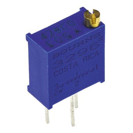 Ladicí potenciometr 50 kΩ 10 % ±100 ppm/°C 0.5 W Horní nastavení 25otáčkový, Průchozí otvor, Kolík, řada: 3296 Bourns