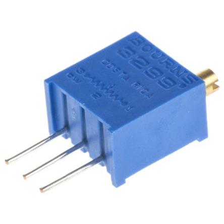 Ladicí potenciometr 100 kΩ 10 % ±100 ppm/°C 0.5 W Horní nastavení 25otáčkový, Průchozí otvor, Kolík, řada: 3299 Bourns