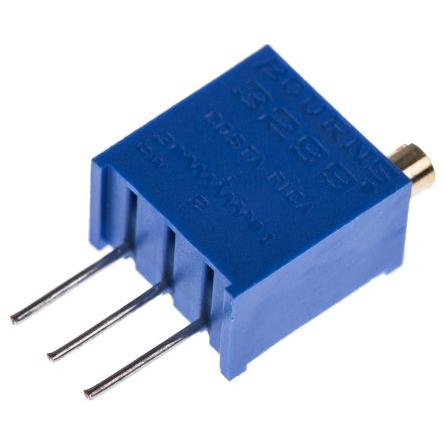 Ladicí potenciometr 500 Ω 10 % ±100 ppm/°C 0.5 W Horní nastavení 25otáčkový, Průchozí otvor, Kolík, řada: 3299 Bourns