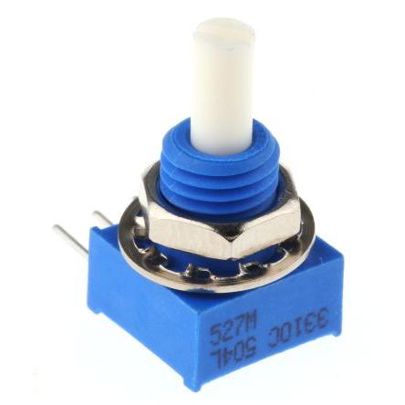 Potenciometr, průměr hřídele: 3.18 mm 1otáčkový, řada: 3310 500 kΩ 20 % 0.25 W 3310C-001-504L Rotační, Panel 1 Bourns