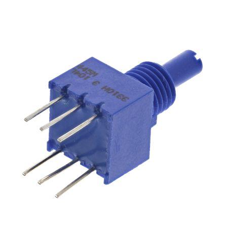 Potenciometr, průměr hřídele: 3.18 mm 1otáčkový, řada: 3310 100 kΩ 20 % 0.25 W 3310H-003-104L Rotační, Montáž do panelu,