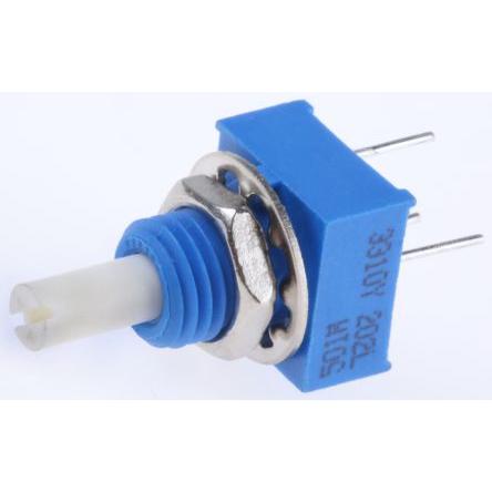 Potenciometr, průměr hřídele: 3.18 mm, řada: 3310 5 kΩ 20 % 0.25 W 3310Y-001-502L Rotační, Pouzdro 1 Bourns