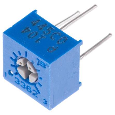 Ladicí potenciometr 100 kΩ 10 % ±100 ppm/°C 0.5 W Horní nastavení 1otáčkový, Průchozí otvor, Kolík, řada: 3362 Bourns