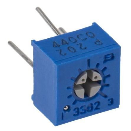 Ladicí potenciometr 2 kΩ 10 % ±100 ppm/°C 0.5 W Horní nastavení 1otáčkový, Průchozí otvor, Kolík, řada: 3362 Bourns