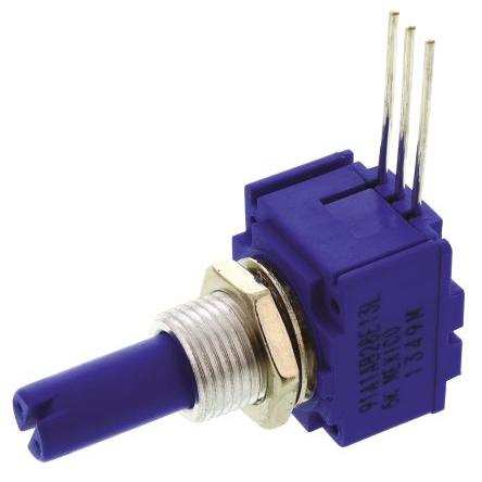Potenciometr, průměr hřídele: 6.35 mm 1otáčkový, řada: 91 5 kΩ 10 % 0.5 W 91A1A-B28-E13L Rotační, Montáž do panelu,
