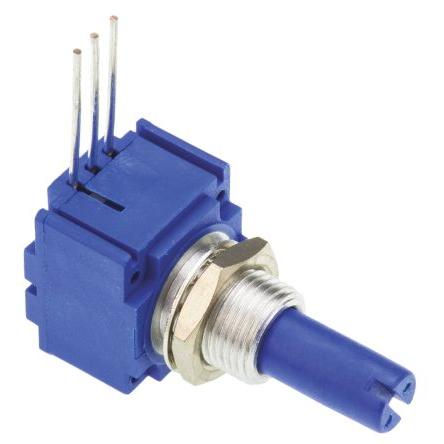 Potenciometr, průměr hřídele: 6.35 mm 1otáčkový, řada: 91 10 kΩ 10 % 0.5 W 91A1A-B28-E15L Rotační, Montáž do panelu,