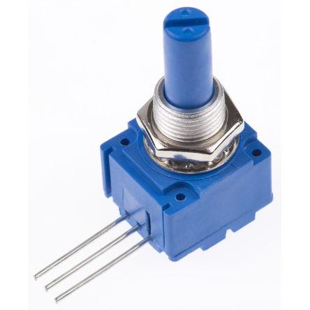 Potenciometr, průměr hřídele: 6.35 mm 1otáčkový, řada: 91 25 kΩ 10 % 0.5 W 91A1A-B28-E17L Rotační, Montáž do panelu,