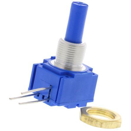 Potenciometr, průměr hřídele: 6 mm 1otáčkový, řada: 93 1 kΩ 10 % 2 W 93R1A-R22-A10L Rotační, Montáž do panelu, Průchozí