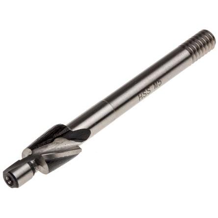RS PRO Válcové záhlubníky, Rychlořezná ocel, velikost závitu: M5, celková délka: 70mm průměr řezné části 10 mm 1, 6mm