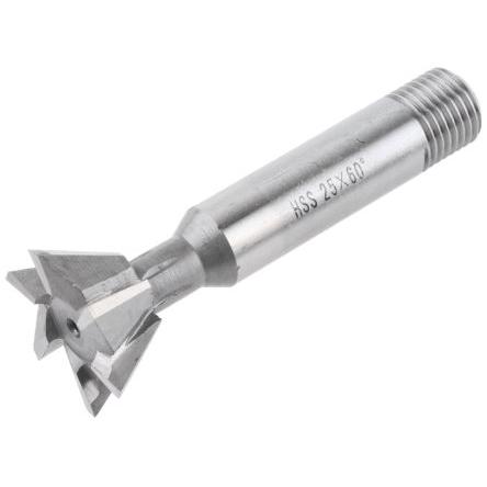 RS PRO Fréza na rybiny, celková délka: 67mm, HSS Standardní, úhlové: 60 ° průměr 25 mm