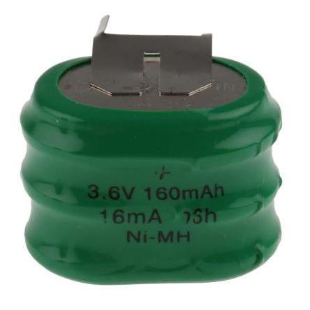 Mincové baterie 3.6 V Nikl-metal-hydrid 160 mAh RS PRO