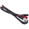 RS PRO Koaxiální kabel s krokodýlovou svorkou, Černá, Červená