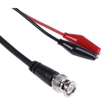 RS PRO Koaxiální kabel s krokodýlovou svorkou, Černá, Červená