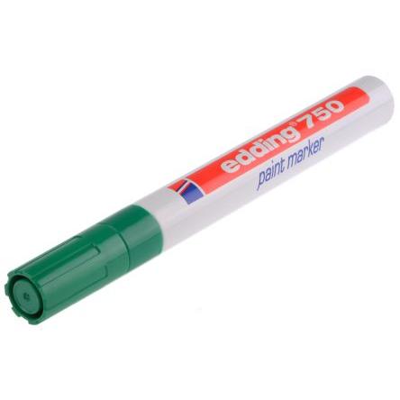 Barevný popisovač barva Zelená 4 mm pro Sklo, Plastové, Kov, Dřevo Edding