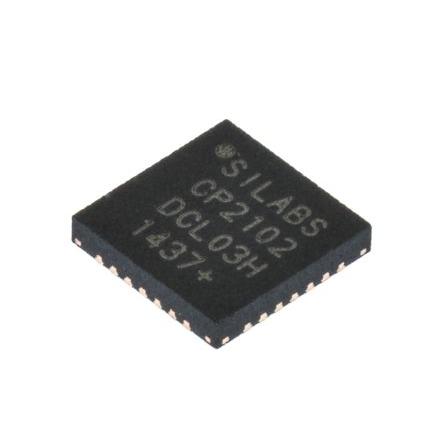 Silicon Labs Programovatelný vysílač-přijímač CP2102-GM UART 1-TX 1-RX 1-TRX, počet kolíků: 28 kolíkový, QFN
