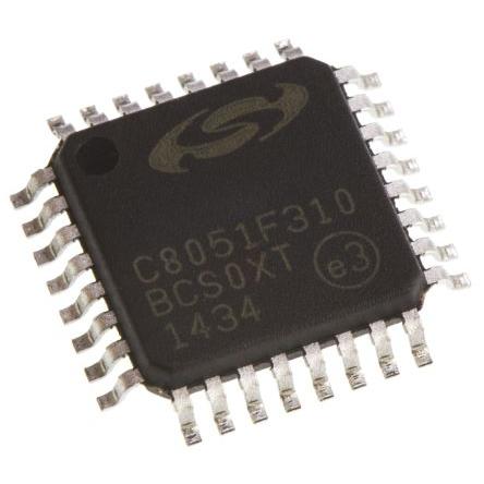 Silicon Labs Mikrokontrolér C8051F310-GQ 8 bit 8051 25 MHz 16kB Blesk 1.28 kB RAM, počet kolíků: 32 kolíkový, LQFP