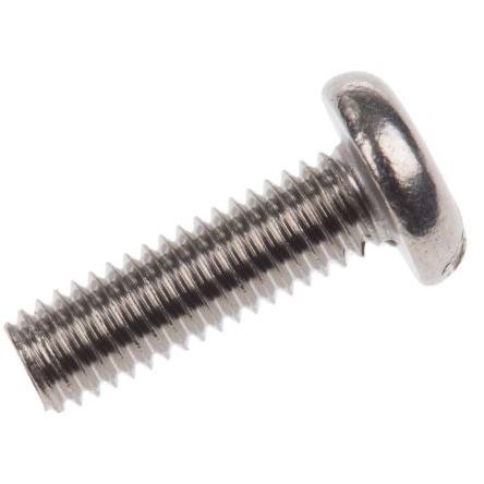 RS PRO Šroub s nízkou půlkulovou hlavou Drážka, Obyčejný, Nerezová ocel hlavice Kónická 10 mm