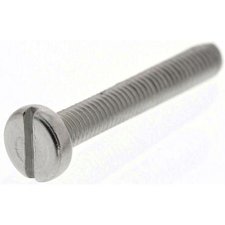 RS PRO Šroub s nízkou půlkulovou hlavou Drážka, Obyčejný, Nerezová ocel hlavice Kónická 20 mm