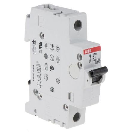 ABB Miniaturní jistič, rozsah: System Pro M Compact 1pólový 6A vypínací výkon 6 kA, charakteristika: Typ D, rozsah: