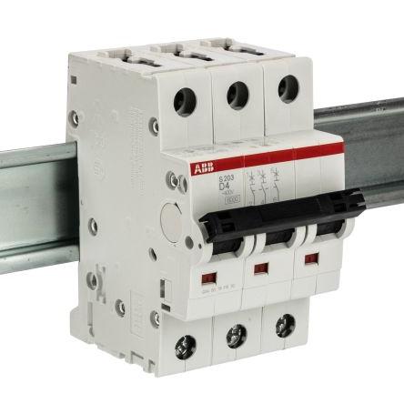 ABB Miniaturní jistič, rozsah: S200 3pólový 4A vypínací výkon 6 kA, charakteristika: Typ D, rozsah: System Pro M Compact