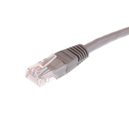 RS PRO Cat5e Ethernetové kabely, Šedá, Polyvinylchlorid, A: RJ45 3 m Vnější, B: RJ45 Vnější, typ pláště: U/UTP