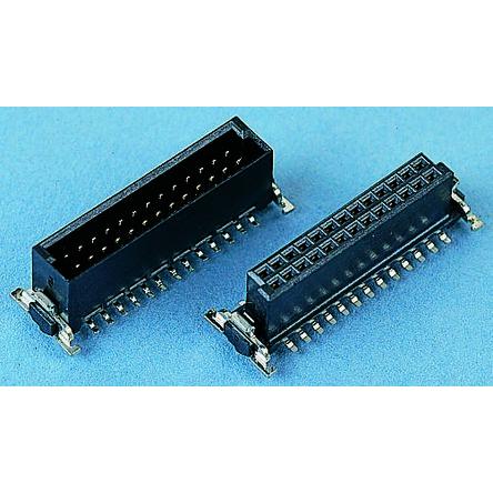 Patice PCB, řada: SMC, orientace těla: Rovný, rozteč: 1.27 mm Deska-deska, počet kontaktů: 80, počet řad: 2, Povrch