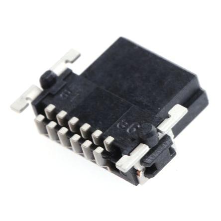 Patice PCB, řada: SMC, orientace těla: Pravý úhel, rozteč: 1.27 mm Deska-deska, počet kontaktů: 12, počet řad: 2, Povrch
