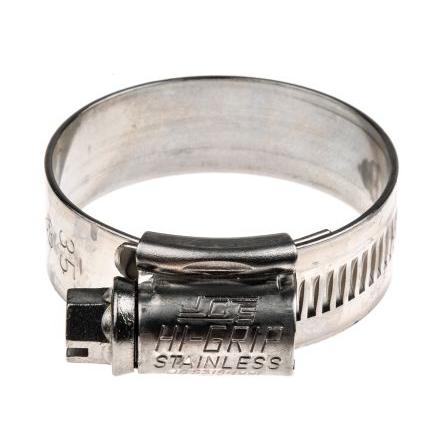 Hadicová a stahovací spona HGS35BP Šnekový převod, Nerezová ocel S šestihranným otvorem HI-GRIP 35 mm (vnitřní prům.)