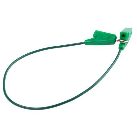 Radiall Zkušební kabel s konektorem, Zelená 5A, délka kabelů: 200 mm, 250V ac, Termoplast
