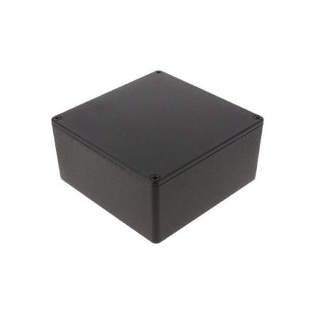 Hammond Pouzdro, řada: 1590 IP54 Ano barva Černá barva Černá Odlévaný hliník 119.5 mm 55 mm 119.5 mm Silikon